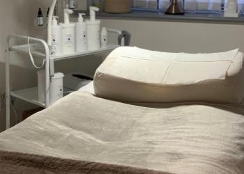 Treatment room prepped for relaxing facial 