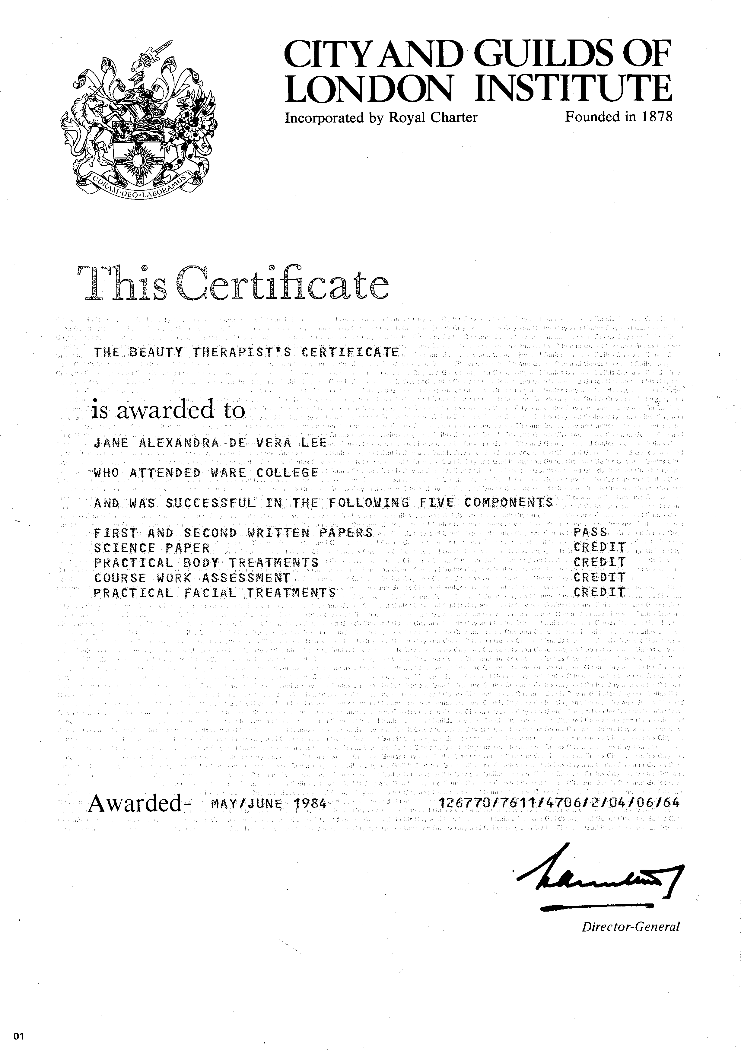 Certificate