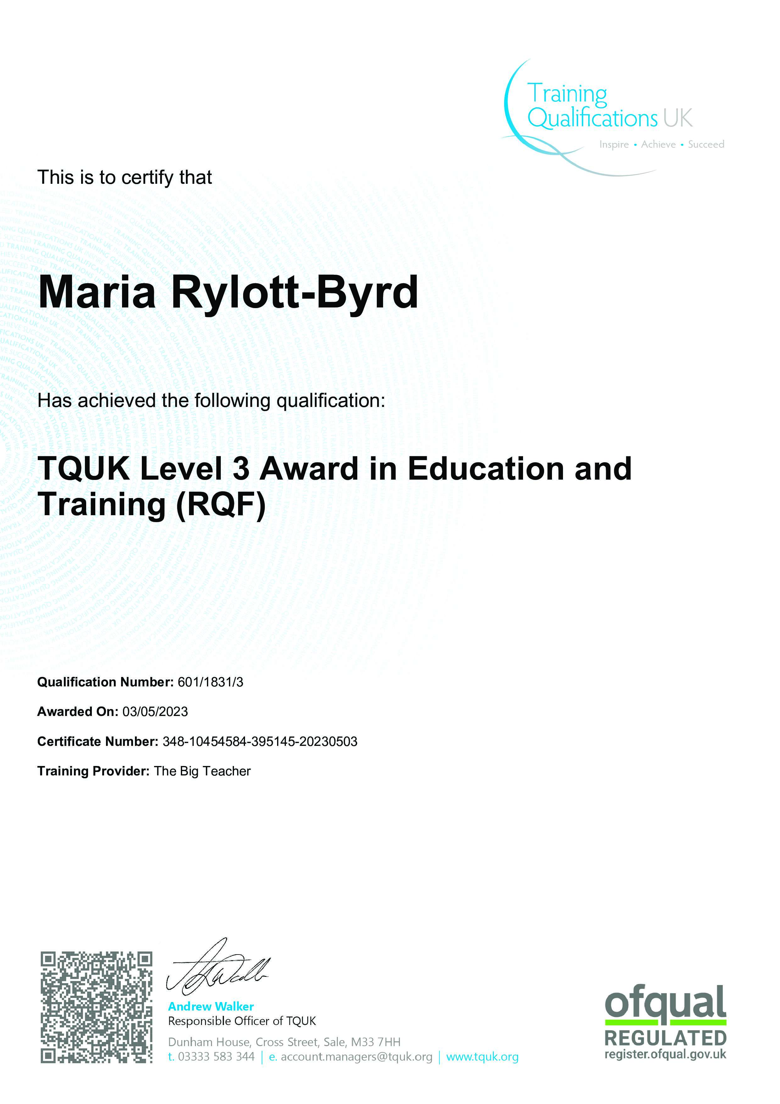 certificate