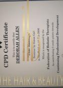 Debbie Allen, certificate 4 of 10