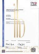 Sue Davies, certificate 1 of 1